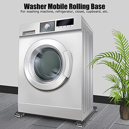  Heavy Duty Appliance Rollers, Universal Wheel Base Detachable Portable Easy To Move Easy To Use Refrigerator Appliance Rollers 24 Wheels For Dryers(Black)