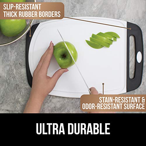  Reversible, Oversized, Thick Cutting Board, Easy Grip Handle, Deep Juice Grooves, Slip Resistant, Large Kitchen Chopping Boards For Meat, Veggies, Fruits, Dishwasher Safe, 16x11.2, Mint