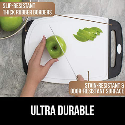  Reversible, Oversized, Thick Cutting Board, Easy Grip Handle, Deep Juice Grooves, Slip Resistant, Large Kitchen Chopping Boards For Meat, Veggies, Fruits, Dishwasher Safe, 16x11.2, Mint