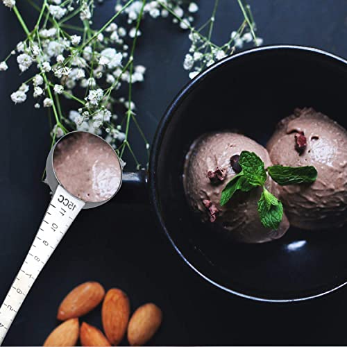  , Endurance Stainless Steel Coffee Measuring Scoop Spoons 1 Tablespoon And 1 Teaspoon Long Handle With Tick Mark For Tea Sugar