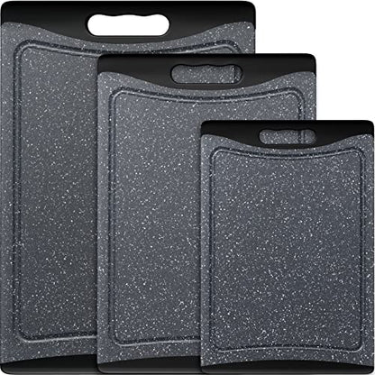  Xtra Large Cutting Boards, Plastic Cutting Boards For Kitchen (Set Of 3), Dark Grey
