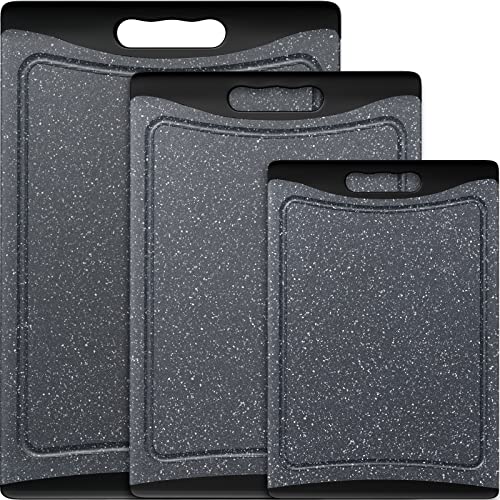  Xtra Large Cutting Boards, Plastic Cutting Boards For Kitchen (Set Of 3), Dark Grey