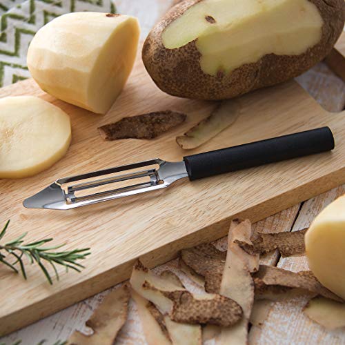  Rada Cutlery Heavy Duty Stainless Steel Knife And Vegetable Peeler Pare And Peel Gift Set Resin, Made In The USA, 2 Piece, Black Handle
