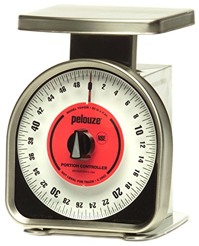 Rubbermaid Commercial Pelouze FGY32R Aluminum Y-Line Mechanical Portion-Control Food Scale, 2-pound