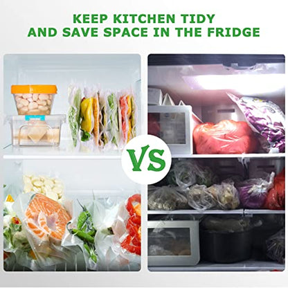  Anysea Vacuum Sealer Bags Rolls: 3 Packs 8" X16.5' And 3 Packs 11" X16.5' Food Sealer Saver Bags, Freezer Bags, Great For Vac Storage Or Sous Vide Cooking