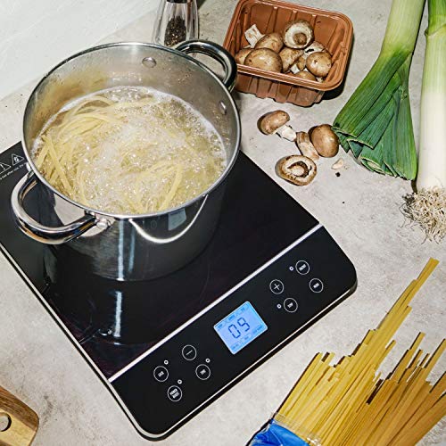  Countertop Induction Burner, Portable Electric Hot Plate, Smart Touch LCD Display, Hassle-Free Temperature Control And Adjustable Timer With Auto Shut Off, Black, One Size