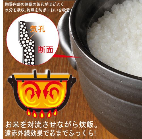  Furnace Rice Cooker 1 Go To 3 If Black To Cook Delicious Proposition And A Microwave In The Open Fire Is Also OK To Get Chests (japan Import) By Meidai