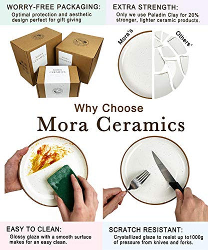  Ora Ceramic Kitchen Utensil Holder - Wooden Spoon & Spatula Crock For Countertop, Modern Farmhouse Home Decor, Extra Large 7.3" Cooking Organizer For Stove Top And Counter - Heavy & Sturdy - Vanilla