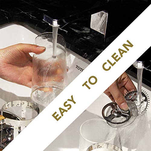  34 OZ Bamboo French Press Stainless Steel High Borosilicate Glass Plastic Free 1000ML Espresso/Tea Maker Coffee Coffee Serving Sets