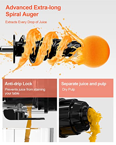  Egetable Juicer With Coffee Bean Grinder,Cold Press Juicer For Carrot Beet Celery Ginger, Electric Burr Coffee Grinder Milling Beans Grains To Powder With 18 Thickness Setting, Quiet Motor