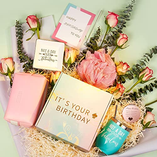  Birthday Gifts For Women, Best Happy Birthday Box For Her, Unique Gift Baskets For Mom Sister Best Friend, Thank You Gifts For Women Who Have Everything