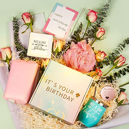  Birthday Gifts For Women, Best Happy Birthday Box For Her, Unique Gift Baskets For Mom Sister Best Friend, Thank You Gifts For Women Who Have Everything