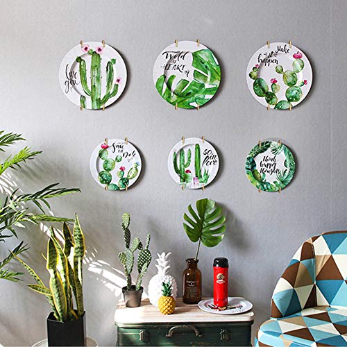  10 Pack Stainless Steel Plate Hangers For Walls Compatible Decorative Plates Hooks Dish Diaplay Holder With 10 PCS Wall Hooks (8 Inch)