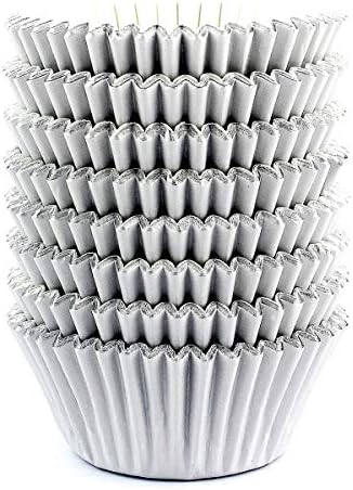  Gold Foil Metallic Cupcake Case Liners Wrappers Baking Muffin Paper Cups 198 Pcs