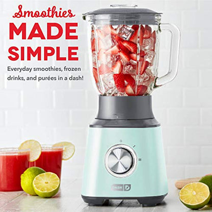 Dash Ash Stand Mixer (Electric Everyday Use): 6 Speed & Quest Countertop Blender 1.5L With Stainless Steel Blades For Coffee Drinks, Deserts, Frozen Cocktails, Purées, Shakes, Soups - Aqua