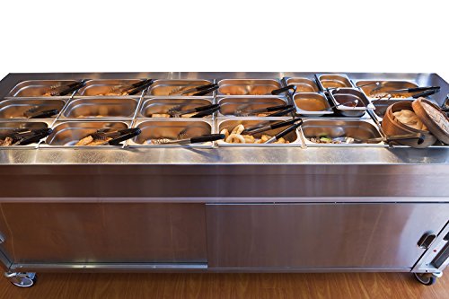  Tiger Chef 6-inch 1/3 Third Size Stainless Steel Anti-Jam Steam Table Pans 6-Pack