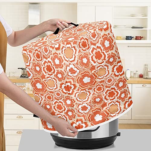  Orange Flowers Kitchen Dust Cover Dust-proof Cover Kitchen Dust Cover For Rice Cooker Appliance Protector Kitchen Rice Cooker Cover Washable