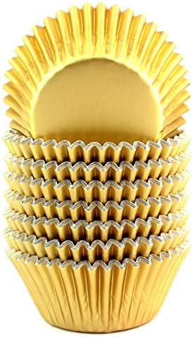  Foil Cupcake Liners Baking Cups Paper Standard Navy Blue, 200 Pack