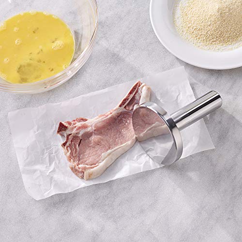  Paderno World Cuisine 3-1/4-Pound Meat Pounder/Tenderizer, Stainless Steel