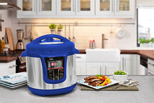  Platinum 8 Quart 14-in-1 Multi-Use Programmable Pressure Cooker, Slow Cooker, Rice Cooker, Sauté, And Warmer - Blue