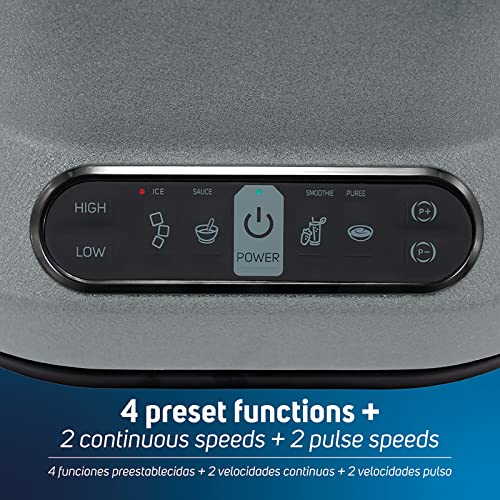 Taurus | Blaze| Maximun Power Per Two| 80 Oz Jar| 4 Presets Functions| Powerful 1500 W| 2 Motors| 2 Times More Durable| Blender And 2 Bottles 2 Go!|