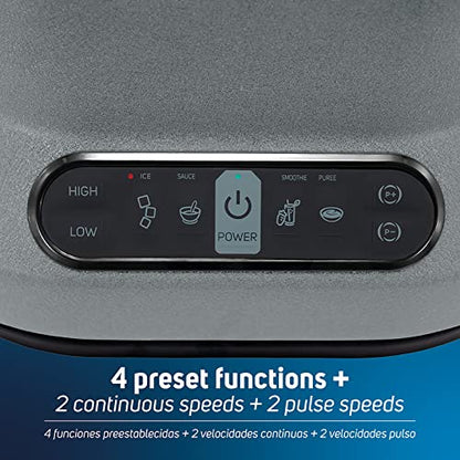 Taurus | Blaze| Maximun Power Per Two| 80 Oz Jar| 4 Presets Functions| Powerful 1500 W| 2 Motors| 2 Times More Durable| Blender And 2 Bottles 2 Go!|