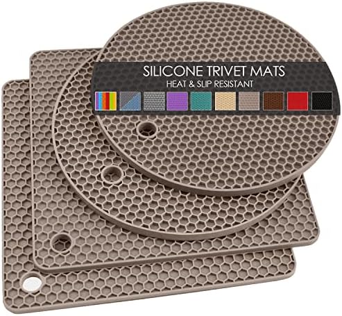  Silicone Microwave Mats, 12 Inch Multi-Use Microwave Mat Heat Resistant Pot Holders Hot Pads For Kitchen, Silicone Cover Pad For Microwave Oven Hot Pot Pans, Silicone Cover Pad, Light Gray 2 Pack