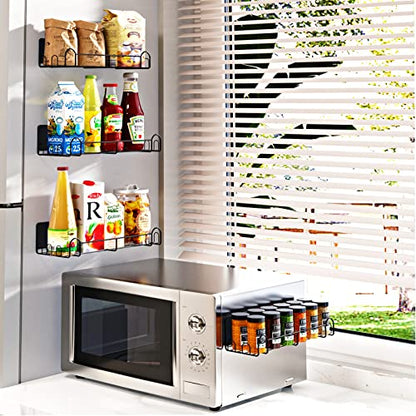  YGMMGY Magnetic Spice Rack Organizer, Spice Organizer Magnetic Shelf, Magnetic Spice Rack For Refrigerator