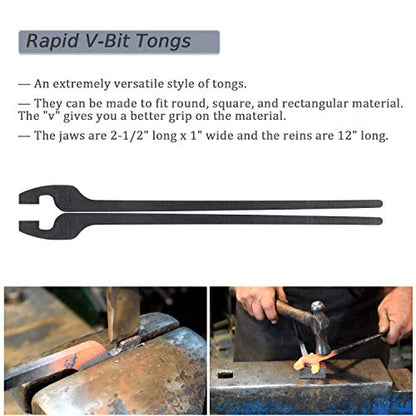  DIY Rapid Tongs Bundle Set - Blacksmith Five Types Of Tongs Bundle Set Comes With Rivet