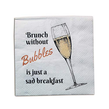 GENERIC 30 Cocktail Napkins. Disposable Paper Beverage Napkins For Your Bar, Happy Hour, Brunch, Mimosas, Wine Parties, Bachelorette, Easter, Birthdays And Holidays. Great Gift Or Stocking Stuffer- 30ct.