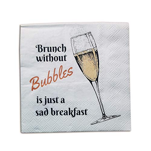 GENERIC 30 Cocktail Napkins. Disposable Paper Beverage Napkins For Your Bar, Happy Hour, Brunch, Mimosas, Wine Parties, Bachelorette, Easter, Birthdays And Holidays. Great Gift Or Stocking Stuffer- 30ct.