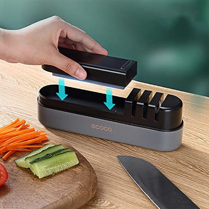  4-in-1 Knife Sharpeners High-precision Diamond Knife Sharpeners For Kitchen Knives Scissors Pocket Kitchen Sharpener-Multi-function Chef Knife(Green)