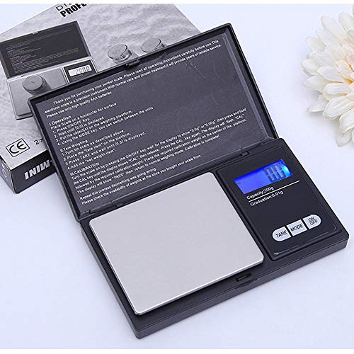  300g/0.01g High Precision Digital Electronic Scale,Portable Mini Digital Scale LCD With Blue Backlight, Measurement Converter For Jewelry,Goods,Precious Metals,Kitchen,Easy To Read (Black)