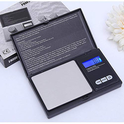  300g/0.01g High Precision Digital Electronic Scale,Portable Mini Digital Scale LCD With Blue Backlight, Measurement Converter For Jewelry,Goods,Precious Metals,Kitchen,Easy To Read (Black)
