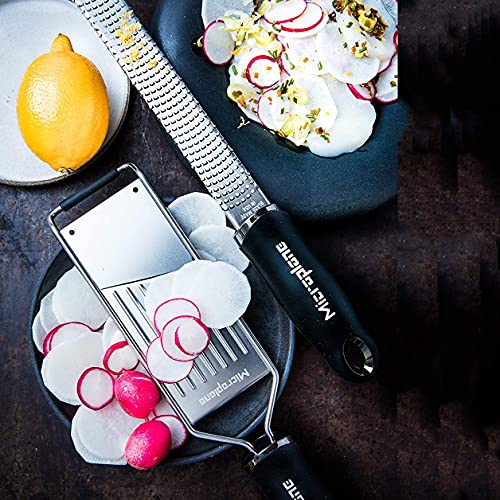 Microplane Kitchen Grater Set (Zester & Vegetable Slicer) For Parmesan, Citrus Fruits, Nutmeg, Potatoes, Zucchini And Cucumber With Stainless Steel Blade