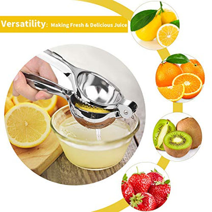  Lemon Squeezer Stainless Steel Manual Fruit Squeezer, Citrus Squeezer Fruit Juice Reamer Fast Handle Press Tool, Manual Juicer Perfect For Juicing Oranges, Pomegranate, Lemons & Limes