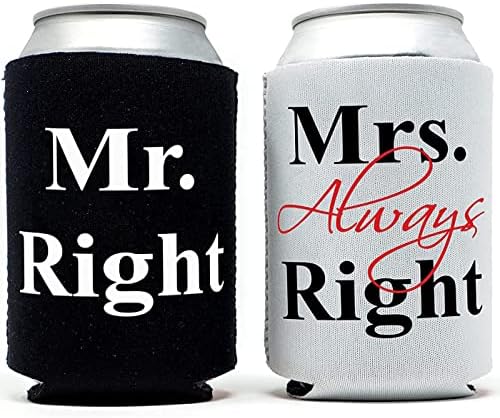  Wedding Can Coolers Mr And Mrs Gifts - Just Married Decorations, Wedding Day & Honeymoon Essentials, Presents For Newlywed Gifts For Couples, Wedding Gifts For Bride To Be And Groom - Gold
