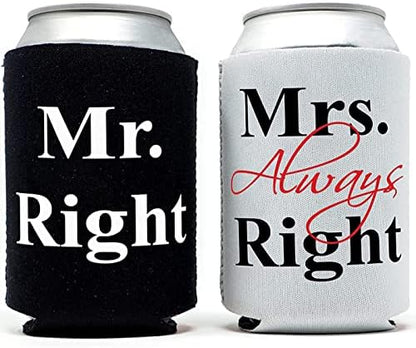 Wedding Can Coolers Mr And Mrs Gifts - Just Married Decorations, Wedding Day & Honeymoon Essentials, Presents For Newlywed Gifts For Couples, Wedding Gifts For Bride To Be And Groom - Gold