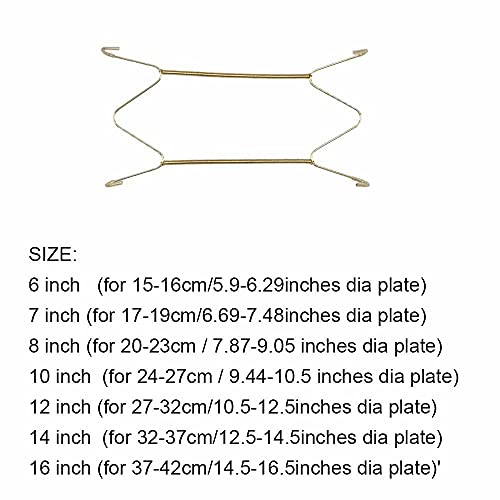  Invisible Plate Hangers, Wall Plate Hangers Stainless Steel Wire Plate Hangers Holders, Compatible 5.9 To 15.7 Inch Decorative Plates And Art(8 Inch)
