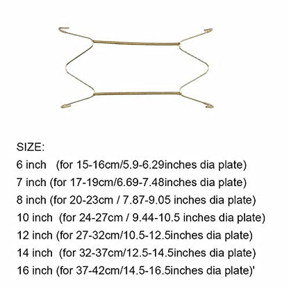  Invisible Plate Hangers, Wall Plate Hangers Stainless Steel Wire Plate Hangers Holders, Compatible 5.9 To 15.7 Inch Decorative Plates And Art(8 Inch)