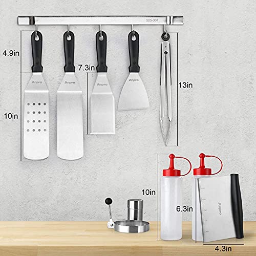  Griddle Accessories Set For Blackstone And Camp Chef Griddle, 15 PCS Flat Top Grill Accessories Set With Griddle Scraper, Metal Spatula, Egg Rings For Outdoor BBQ, Camping, Gifts For Fathers Day