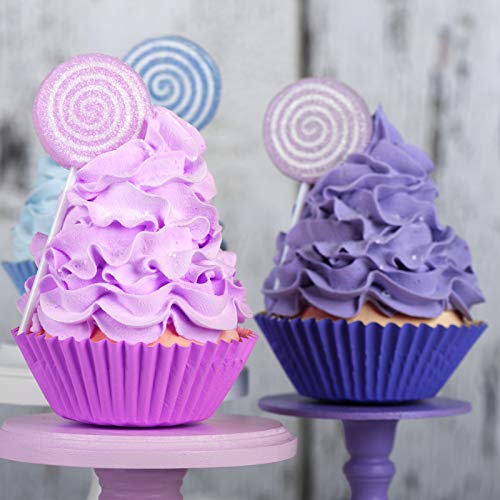  Mini Cupcake Liners Muffin Wrappers Rainbow Bright Baking Cups Paper, 400 Pack