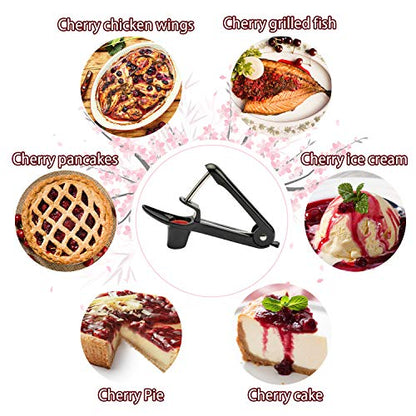  Cherry Pitter Tool Cherries Corer Pitter Tool Stainless Steel Fruit Pit Remover For Cherry Jam With Lock Design