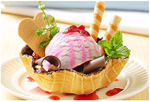 Commercial Crispy Waffle Cone Mold Flower Basket Shape Ice Cream Bowl Forming Tool For Ice Cream Waffle Cup Model Egg Roll Mould