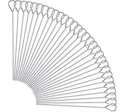  30 Pcs 6 Inches Turkey Lacers For Trussing Turkey,Stainless Steel Skewers Turkey Pins For Trussing Turkey And Poultry