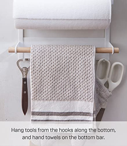  Yamazaki Home Tosca Magnetic Kitchen Storage Rack – Refrigerator Organizer Wall Holder