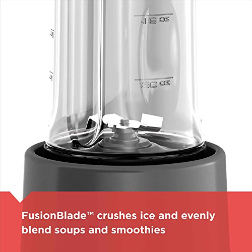 Black & Decker FusionBlade Personal Blender With Two 20oz Personal Blending Jars, Gray, PB1002G