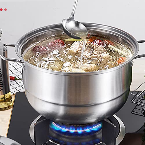  GLOGLOW Stainless Steel Steam Pot, Large Capacity Food Steaming Pot 304 Stainless Steel Multipurpose Thickened Food Grade For Electric Furnace For Gas Stove For Home (Three Layers)