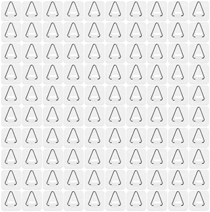 Picture Frame Hanger 100 Pcs Adhesive Plate Hanger Vertical Plate Holders Invisible Sticky Wall Hanger Hooks For Plate Pictures Wall Art Decoration 3. 2X3. 2CM Wall Mount Clothes Rack