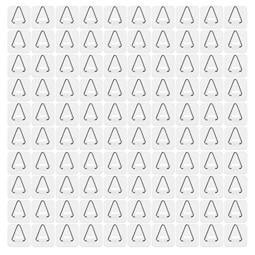  Picture Frame Hanger 100 Pcs Adhesive Plate Hanger Vertical Plate Holders Invisible Sticky Wall Hanger Hooks For Plate Pictures Wall Art Decoration 3. 2X3. 2CM Wall Mount Clothes Rack